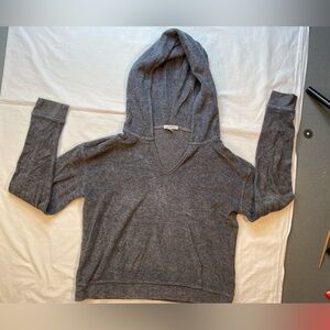 James Perse Hoodie sweatshirt, front pocket, grey, size Large‎